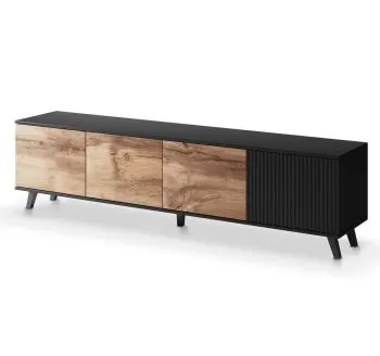 Szafka RTV RANDOM 3 200 dąb/czarna