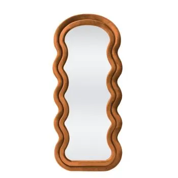 Lustro stojące CONFETTO 70x160cm cynamonowe tapicerowane