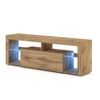 Szafka RTV EVEREST 140cm dąb wotan z oświetleniem LED