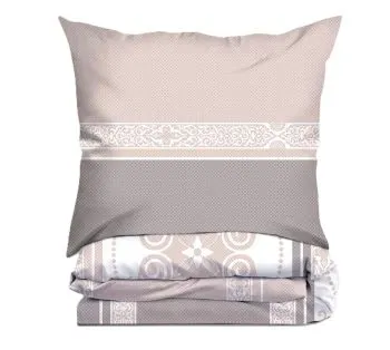 Pościel bawełniana Greno Premium Versus 220x200 cm beżowa