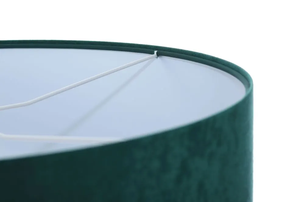 Lampa wisząca HOME 50 zielona/biała walec welurowa | MIRAT.
