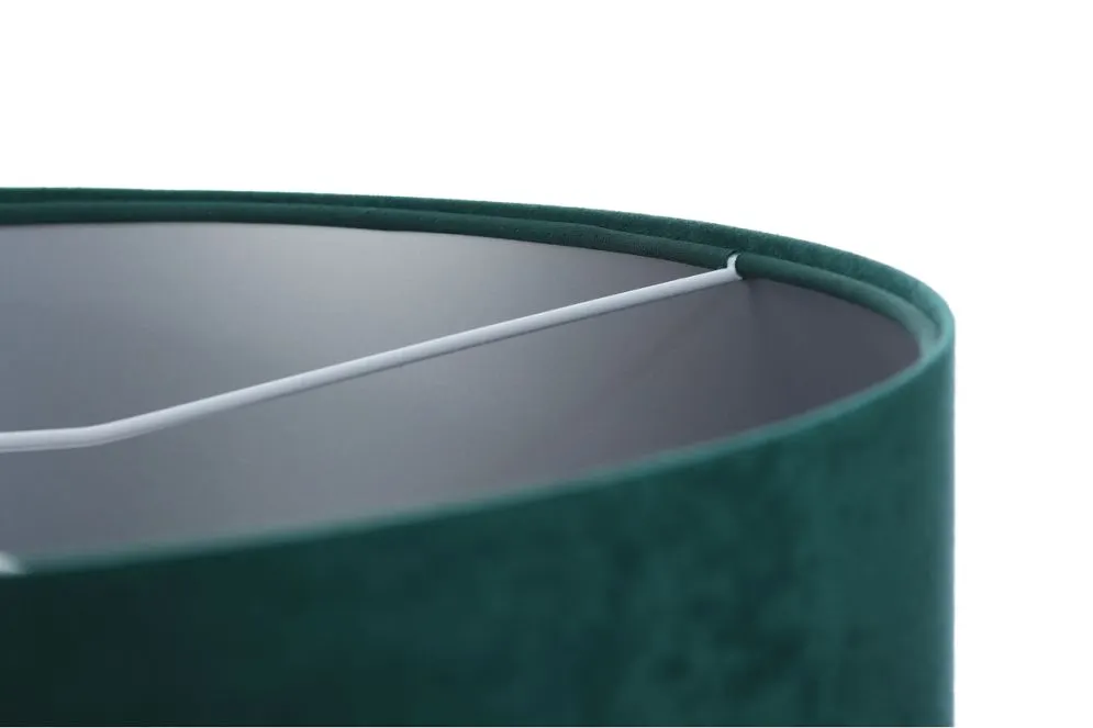 Lampa wisząca HOME 30 zielona/srebrna welurowa do salonu | MIRAT.