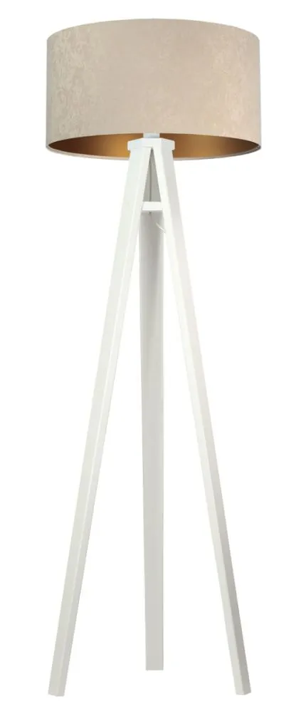 Lampa stojąca HOME 50 beżowa/złota/biała na 1 żarówkę | MIRAT.