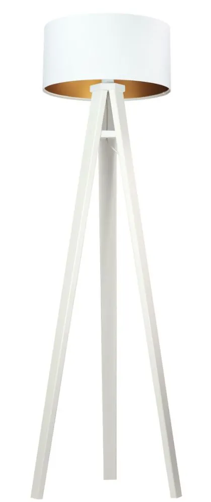 Lampa stojąca HOME 40 biała/złota/biała nowoczesna | MIRAT.
