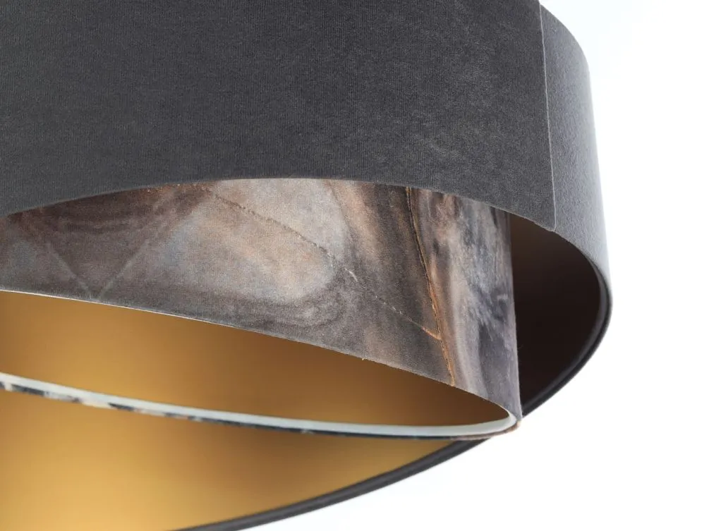 Lampa wisząca TOURMALINE szara/złota nowoczesna elegancka | MIRAT. w stylu  kolekcja