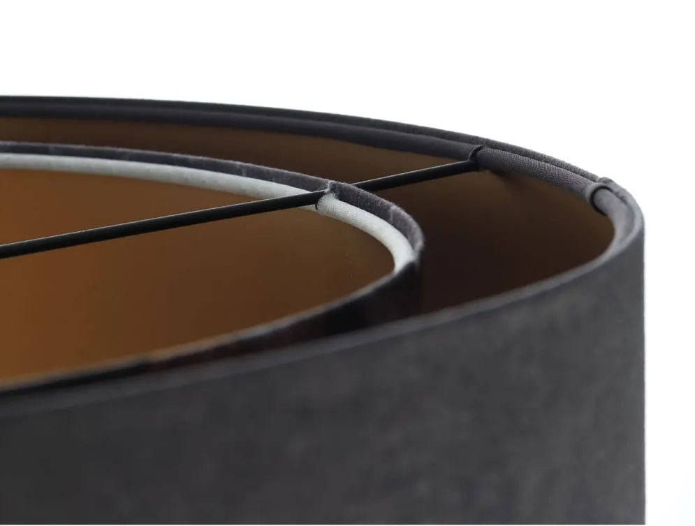 Lampa wisząca TOURMALINE szara/złota nowoczesna elegancka | MIRAT. w stylu  kolekcja