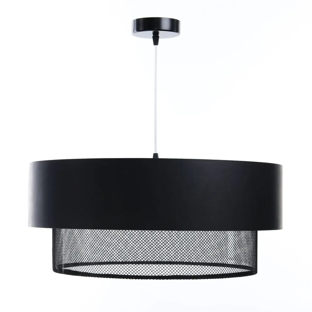 Lampa wisząca DOUBLE NET 60 czarna duża nad stół | MIRAT.