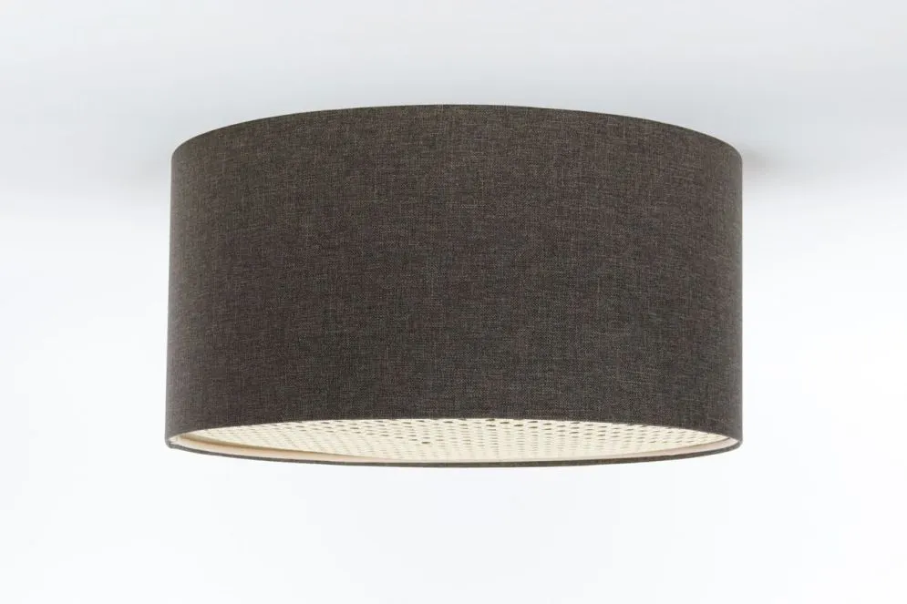 Plafon sufitowy ERUTAN RATTAN 60 szary z rattanową blendą I sklep meblowy MIRAT.