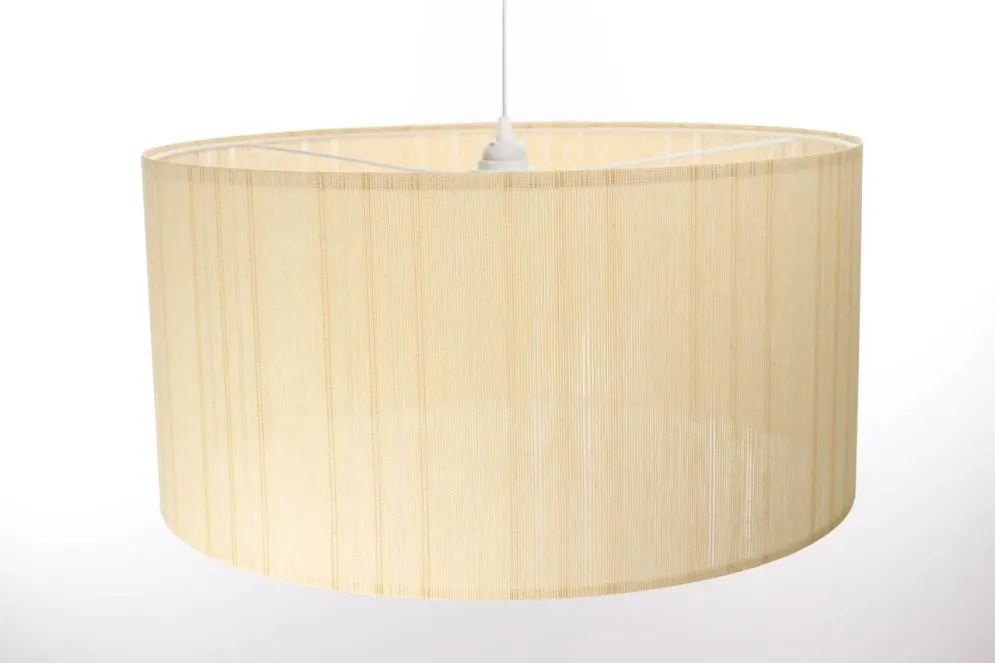 Lampa wisząca NATURAL LIGHT 60 beżowa do kuchni tkanina | MIRAT.