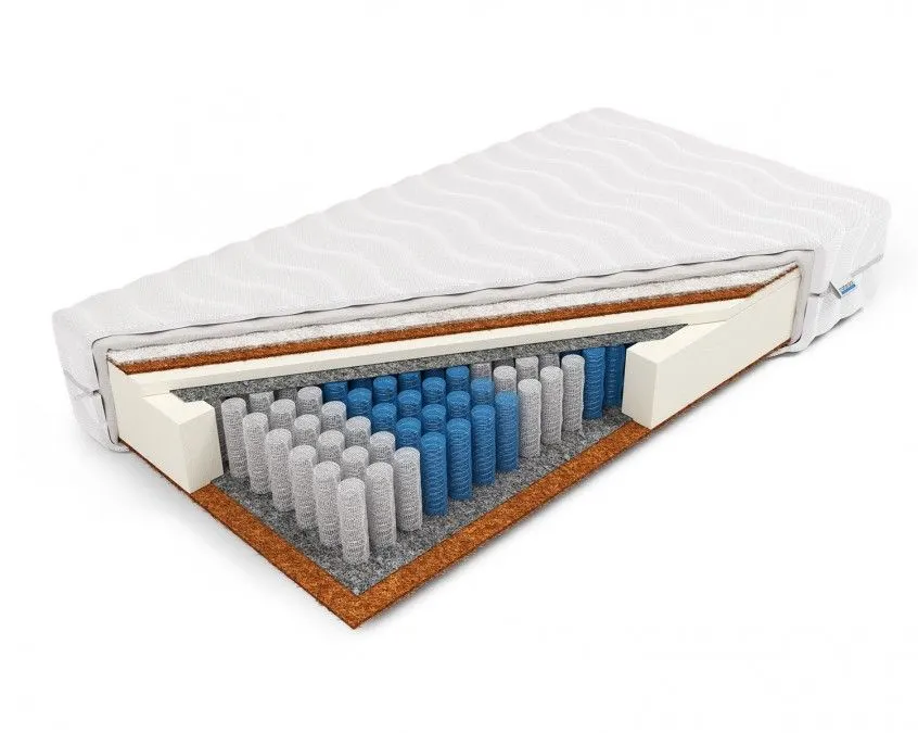 Materac kieszeniowy ortopedyczny 7-strefowy antyalergiczny z owczą wełną HEBE