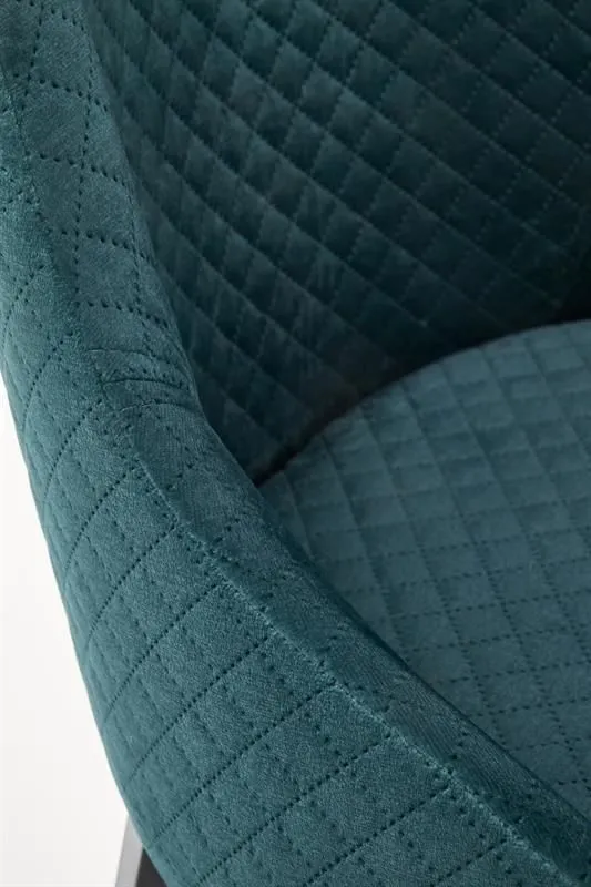 Krzesło TOLEDO 3 VELVET ciemno zielone/czarne z drewnianymi nogami | MIRAT.  kolekcja TOLEDO