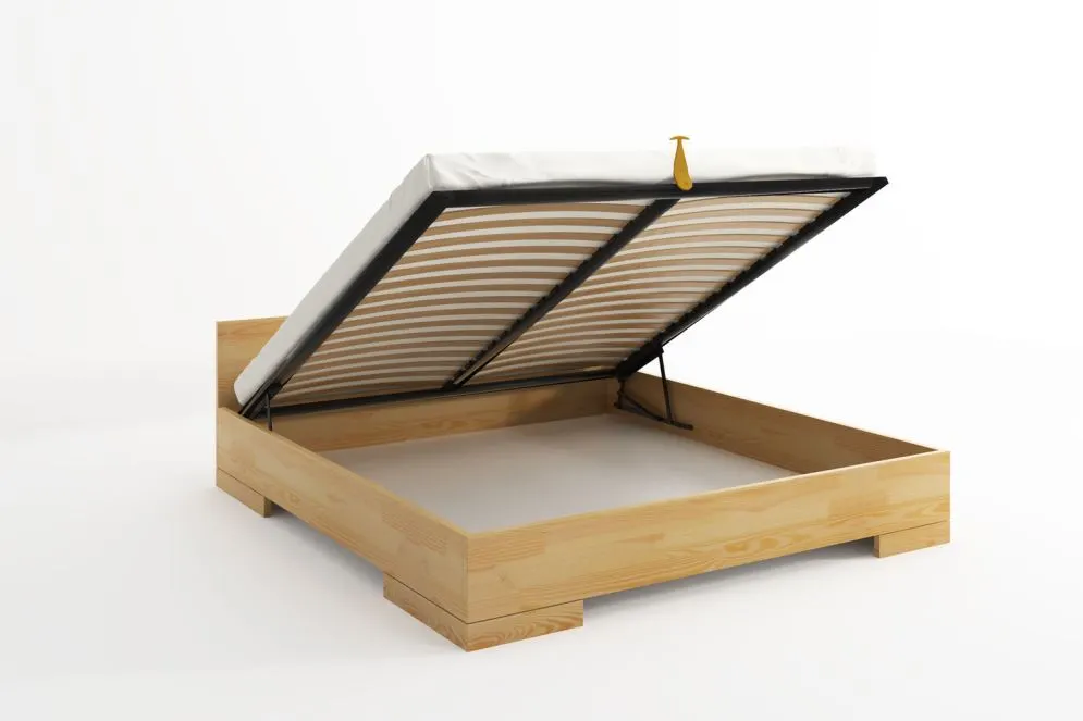 Łóżko SPECTRUM MAXI ST sosnowe z pojemnikiem | MIRAT. w stylu SKANDYNAWSKI kolekcja SPECTRUM