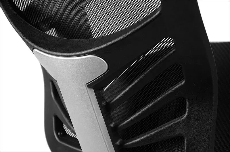 Fotel biurowy HG-0001 szary do komputera z regulowanymi podłokietnikami | MIRAT.