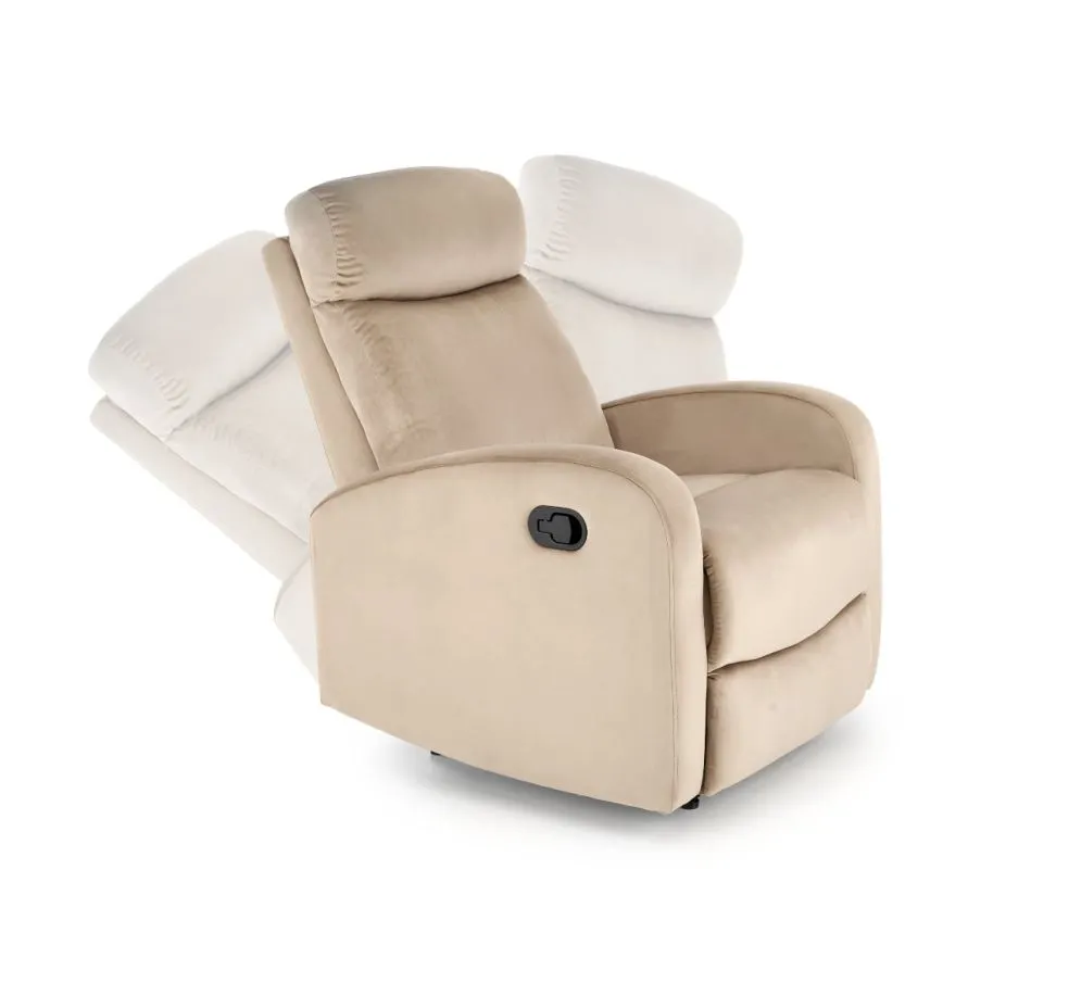 Fotel rozkładany WONDER VELVET beżowy relaksacyjny I sklep MIRAT.