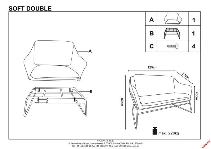 Instrukcja montażu sofy SOFT 2 XL