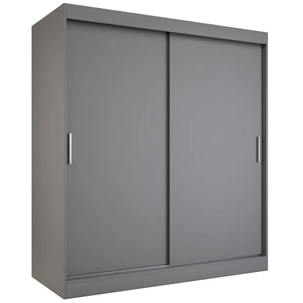 Szafa przesuwna MODUO COMFORT 180 antracyt gładka do sypialni | MIRAT.  kolekcja MODUO COMFORT