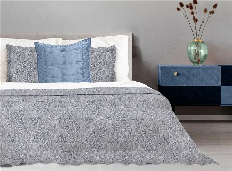 Narzuta na fotel Greno Flower 70x160 stalowa | MIRAT.