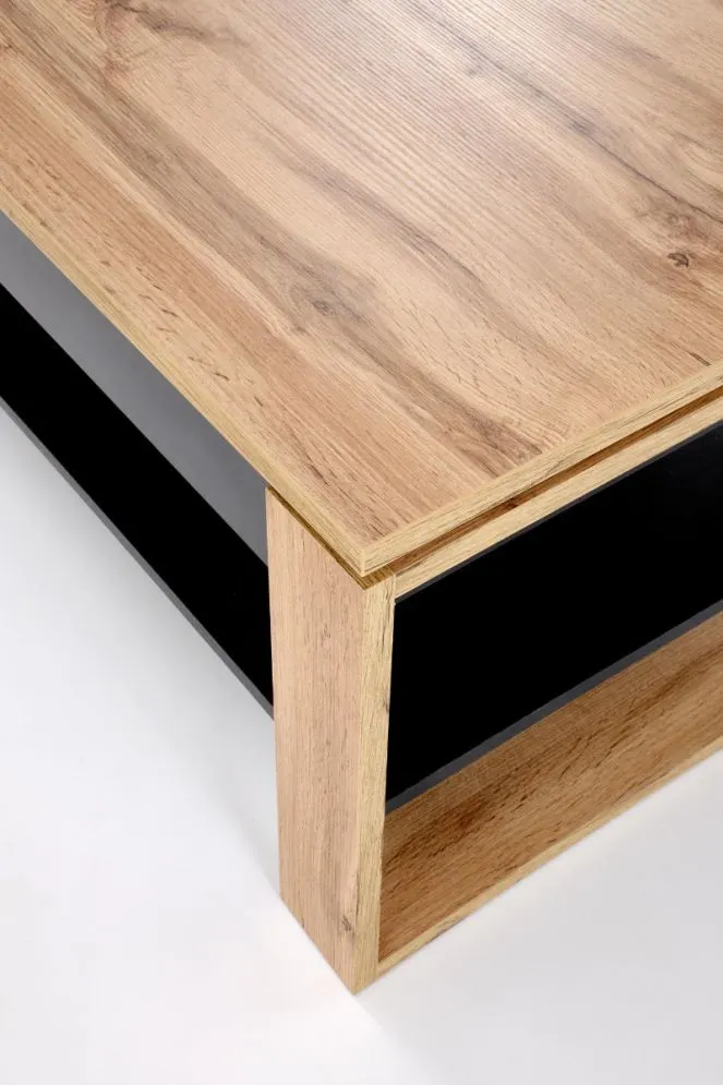 Ława podnoszona BETTY 114x65(92)cm dąb artisan/czarna loftowa I sklep meblowy MIRAT. styl LOFT