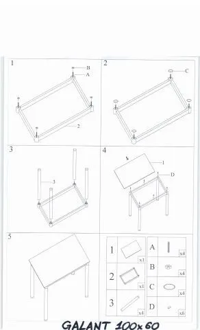 instrukcja montażu stołu Galant 