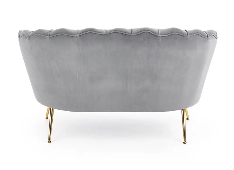 Sofa AMORINITO XL szara muszla na złotych lub czarnych nogach | MIRAT. styl GLAMOUR, PASTELE