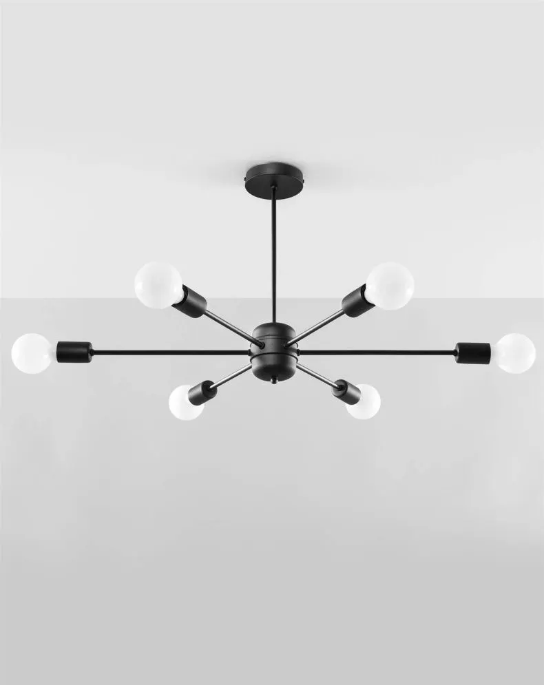 Żyrandol LANGO 6 czarny | sklep MIRAT  kolekcja lango