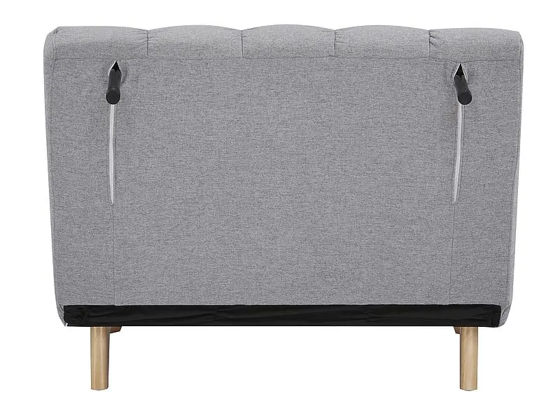 Fotel rozkładany BILLY szary z poduszką do salonu | MIRAT.