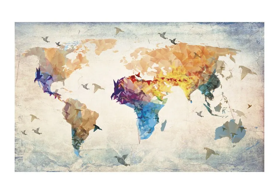 Fototapeta - Paper birds-2