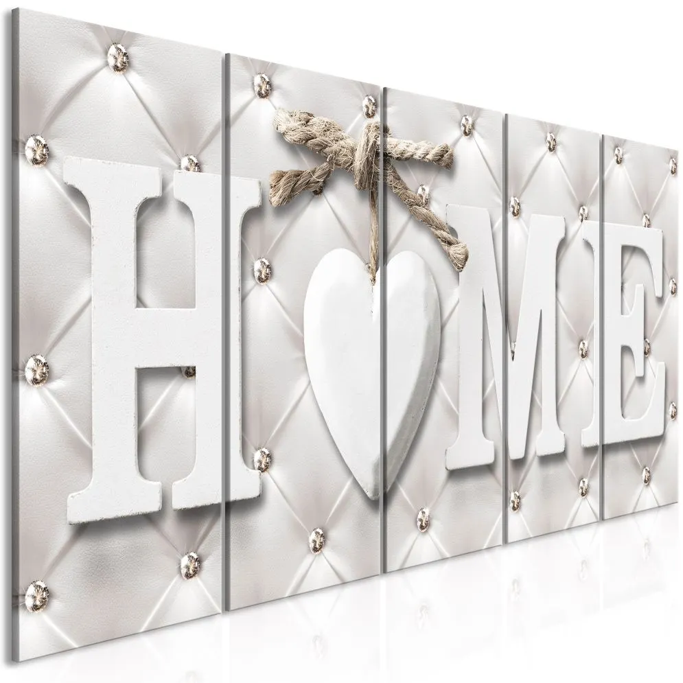 Obraz - Pikowane home (5-częściowy) wąski-1