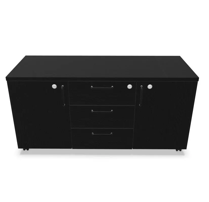 Komoda biurowa EASY SPACE MOB 120 czarny grafitowy mobilna I sklep meblowy MIRAT.