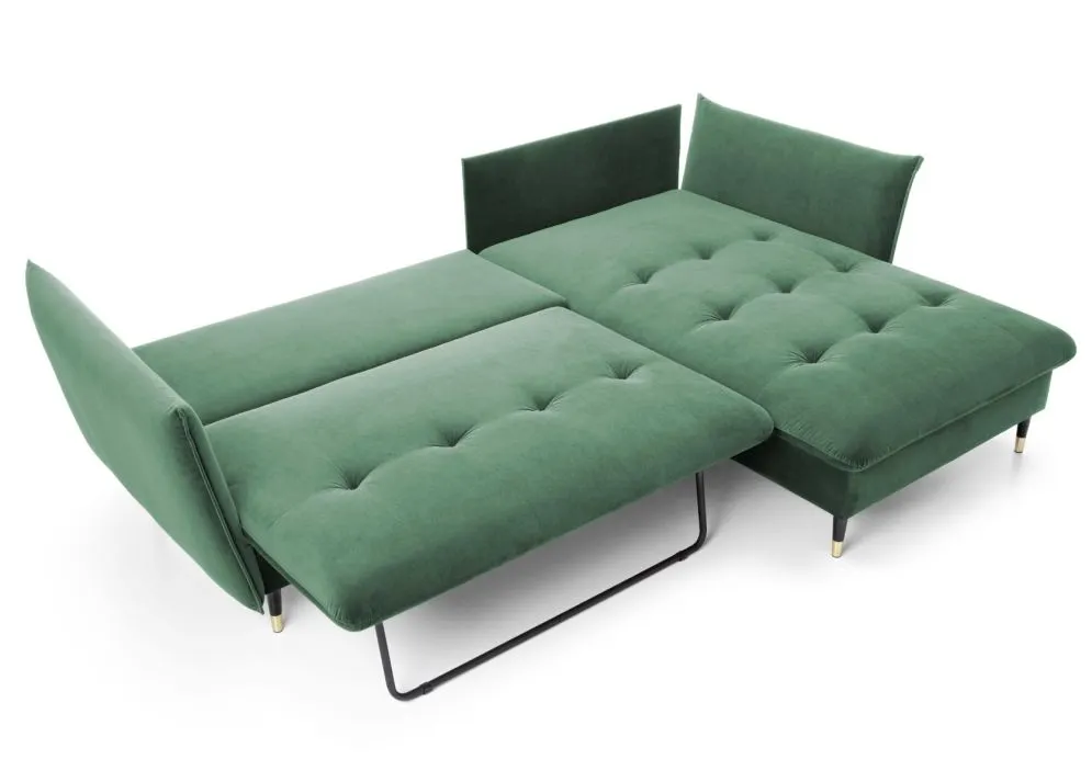 Narożnik z funkcją spania ATENA zielony glamour I sklep meblowy MIRAT. styl GLAMOUR