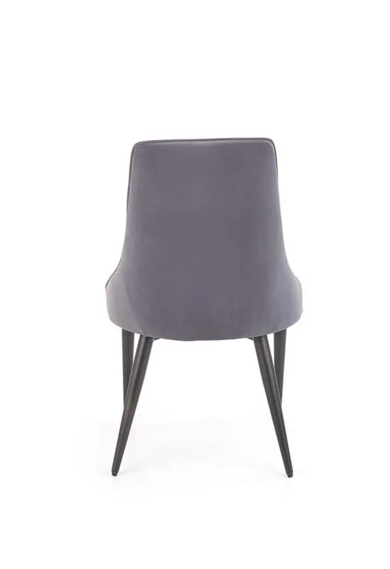 Krzesło K365 VELVET szare z metalowymi nogami do salonu | MIRAT. w stylu GLAMOUR kolekcja