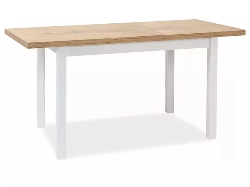 Stół Rozkładany ADAM 90-125x65 Dąb Lancelot / Biały Mat