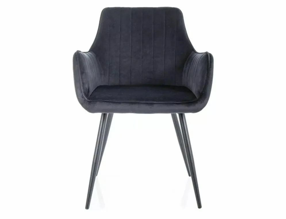 Krzesło tapicerowane APPLE VELVET czarne do jadalni I sklep meblowy MIRAT. styl GLAMOUR
