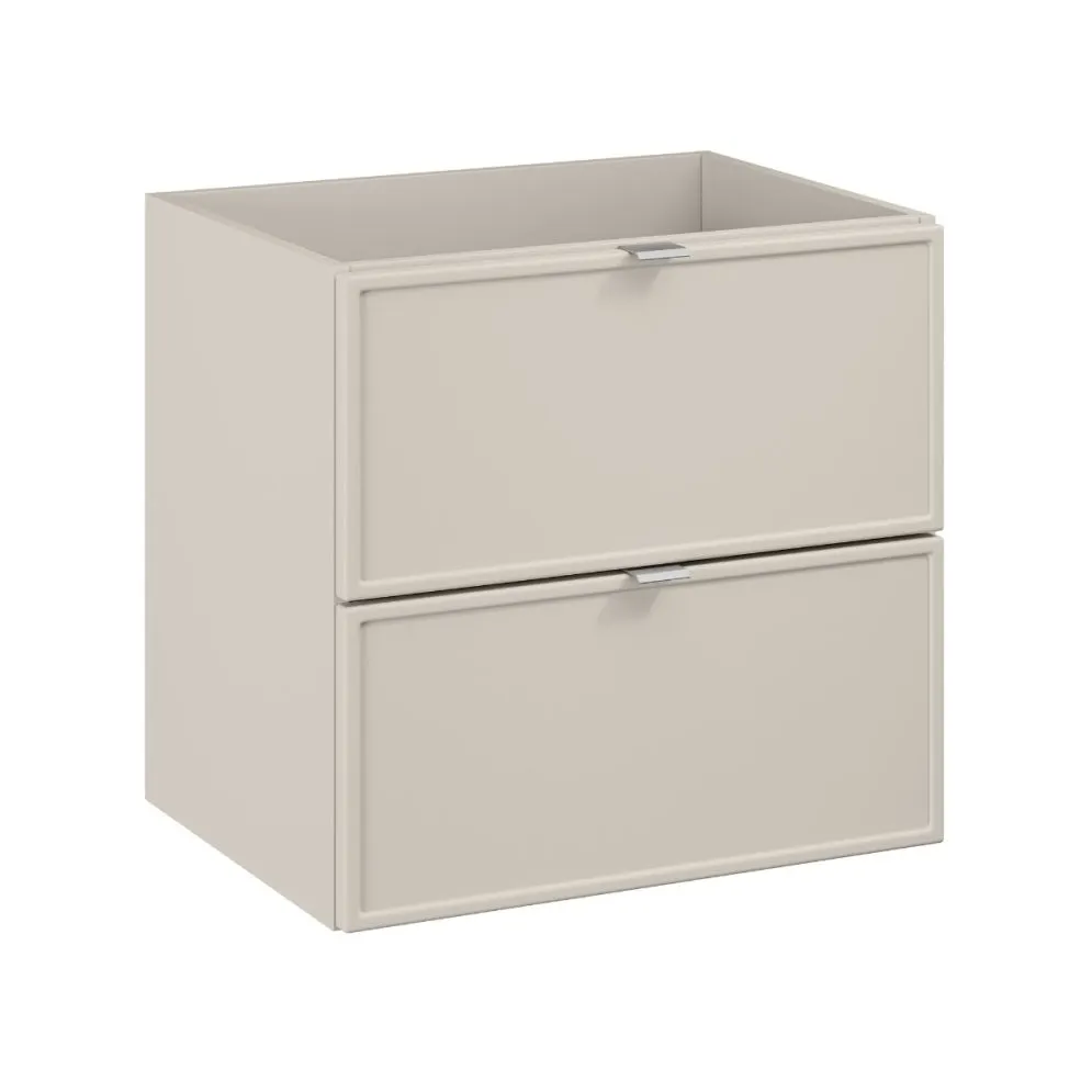 Szafka pod umywalkę nablatową BELLA CASHMERE 60cm kaszmirowa - zestaw 80 cm z regałem i blatem I sklep meblowy MIRAT.