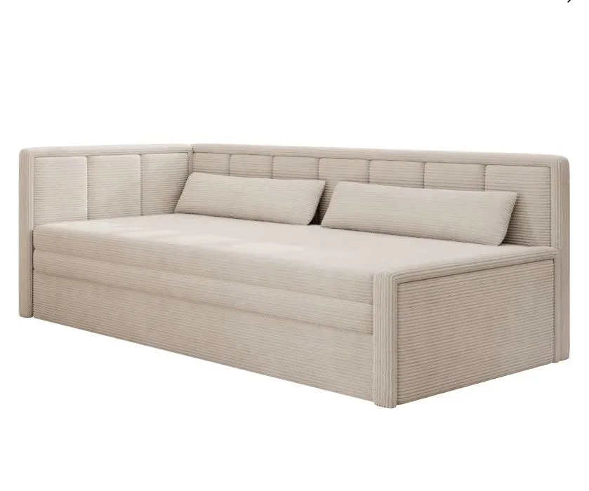 Sofa rozkładana z funkcją spania FULGEO beżowa lewa do salonu I sklep meblowy MIRAT.