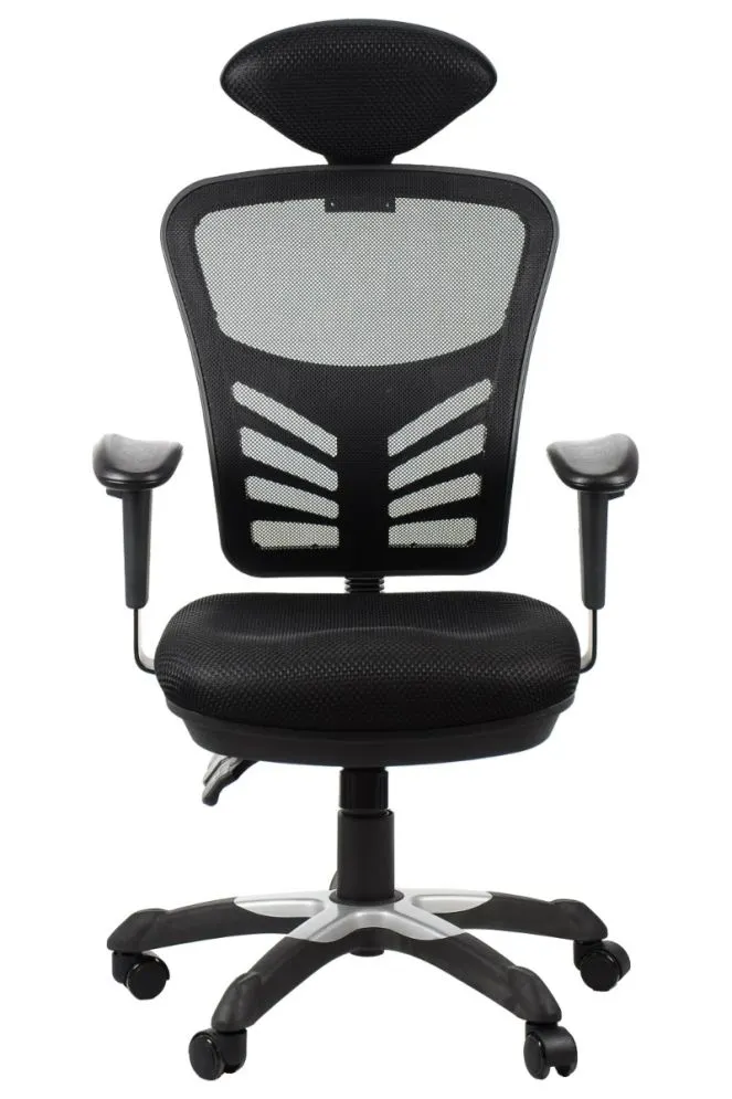 Fotel biurowy HG-0001H czarny ergonomiczny do biura | MIRAT.