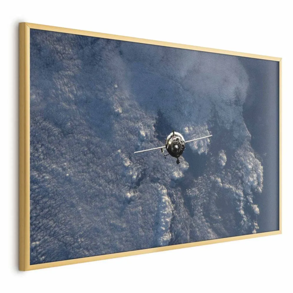 Plakat Błękitna planeta 42x29,7 cm z ramą złotą bez marginesu | MIRAT.