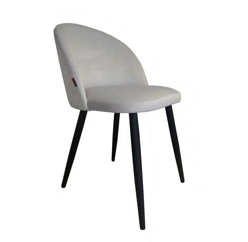 Zestaw krzeseł CLAUDINE 1 VELVET 2 szt jasno szare nowoczesne | MIRAT. w stylu  kolekcja