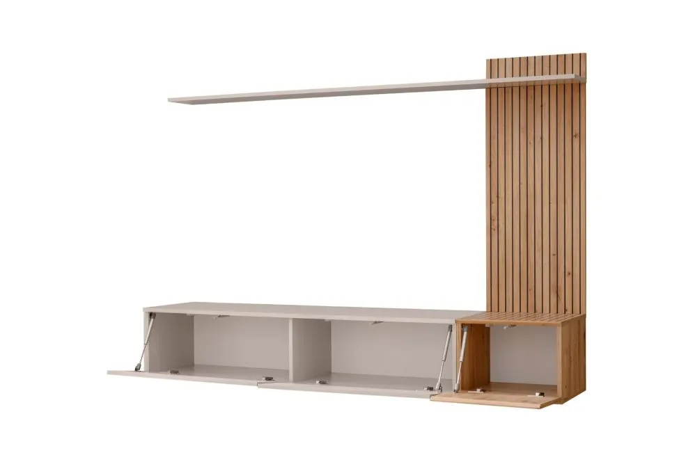 Meblościanka SOLO kaszmir/dąb artisan wisząca I sklep meblowy MIRAT.