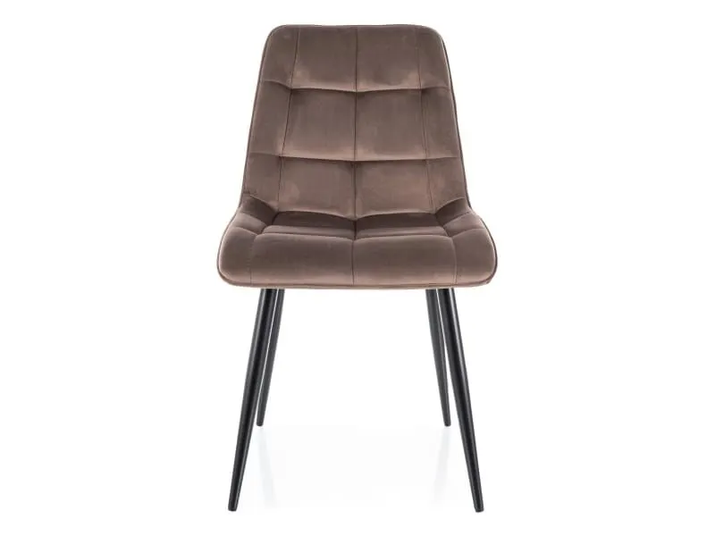 Welurowe krzesło glamour CHIC VELVET w kolorze cappuccino | MIRAT styl LOFT