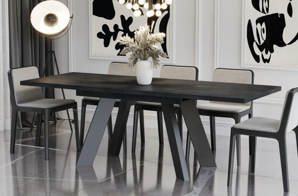 Stół rozkładany COMO 130(210)x80 beton ciemny designerski I sklep meblowy MIRAT. styl LOFT