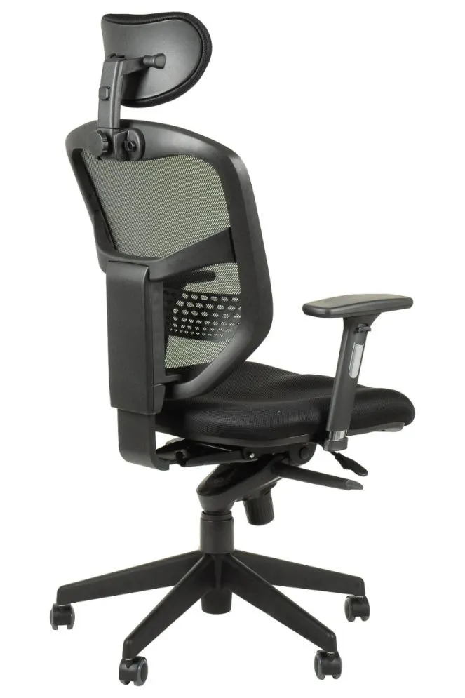 Fotel biurowy HN-5038 czarny ergonomiczny do biurka | MIRAT.