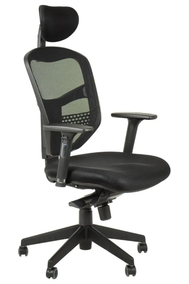 Fotel biurowy HN-5038 czarny ergonomiczny do biurka | MIRAT.