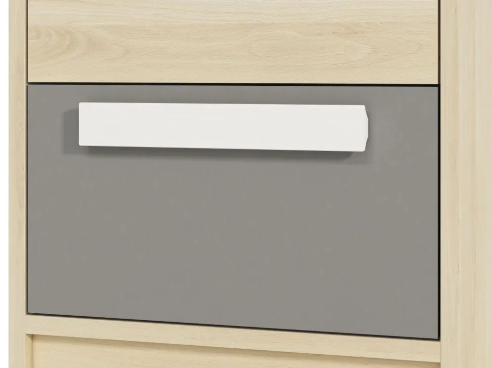 Regał DOT 55 buk/szary do pokoju dziecięcego I sklep meblowy MIRAT. styl SKANDYNAWSKI kolekcja DOT