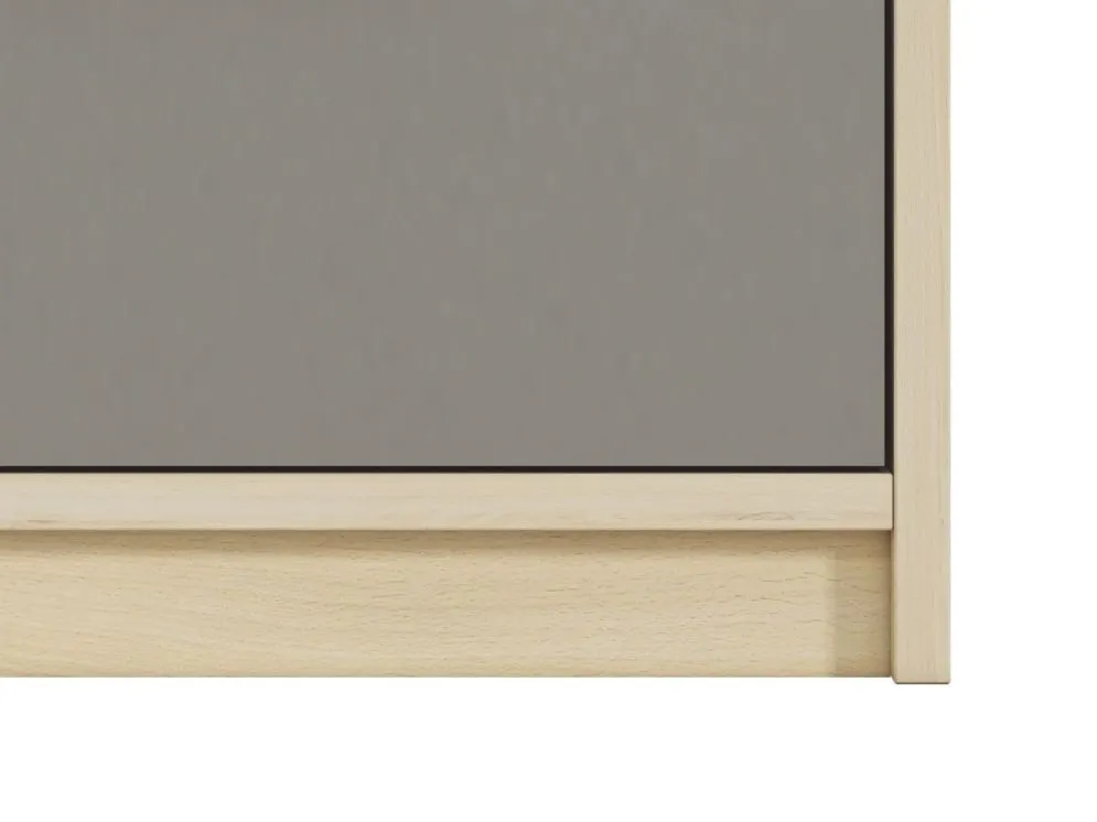 Komoda DOT 92 buk/biała/szara do pokoju młodzieżowego I sklep meblowy MIRAT. styl SKANDYNAWSKI kolekcja DOT