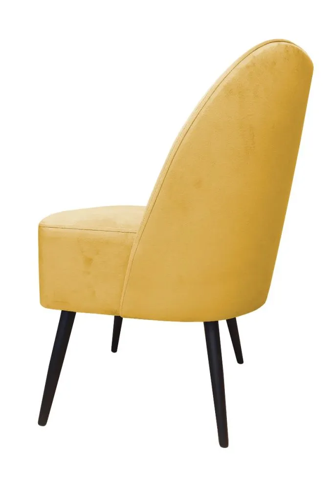 Fotel DUNAJ VELVET musztardowy/curry tapicerowany do salonu | MIRAT. w stylu  kolekcja