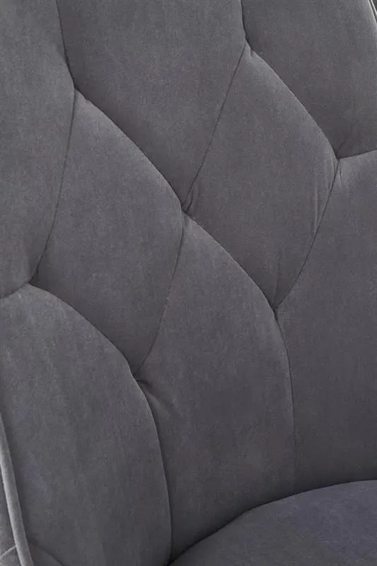 Krzesło K365 VELVET szare z metalowymi nogami do salonu | MIRAT. w stylu GLAMOUR kolekcja