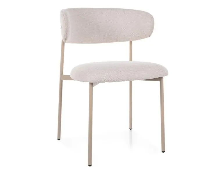 Krzesło tapicerowane ELTON BREGO jasnobeżowe I sklep meblowy MIRAT. styl SKANDYNAWSKI