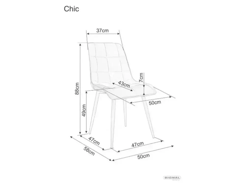 Welurowe krzesło glamour CHIC VELVET w kolorze cappuccino | MIRAT styl LOFT