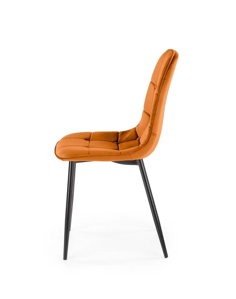 Krzesło tapicerowane K417 VELVET cynamonowe pikowane I sklep meblowy MIRAT. styl GLAMOUR, LOFT